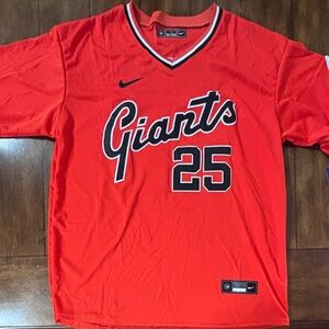 Barry Bonds #25 San Fransisco Giants Orange Throwback Jersey Adult XL NWT
